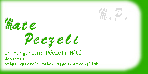 mate peczeli business card